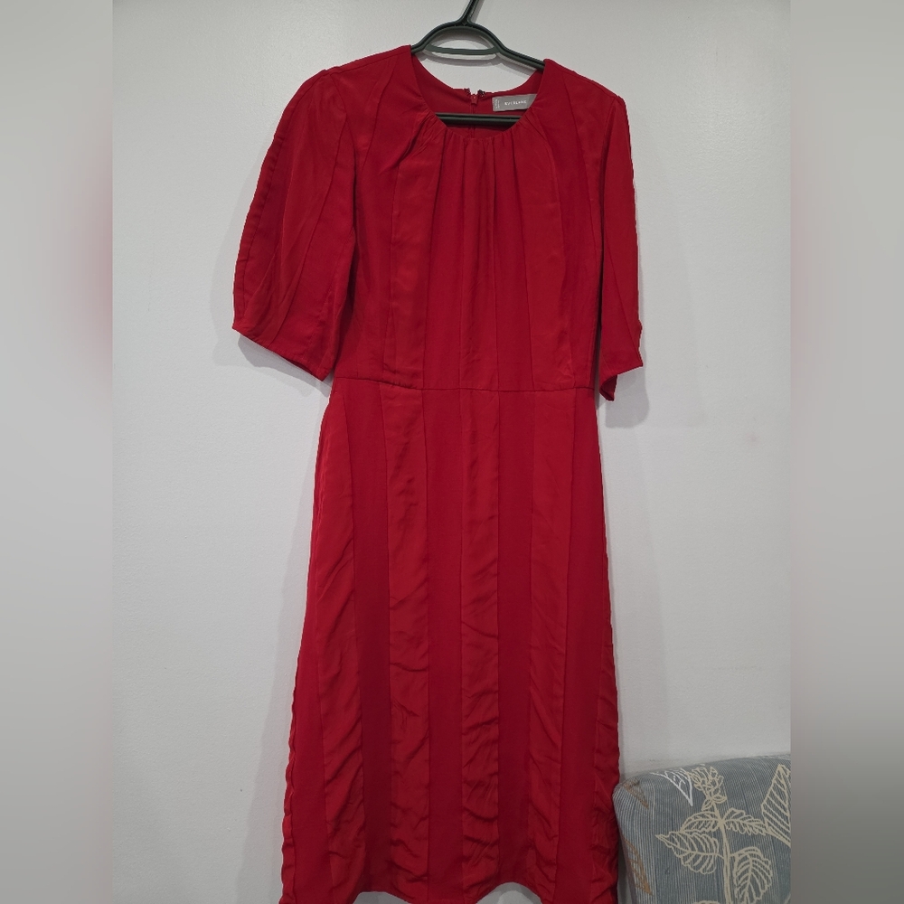 Everlane Crimson Puff-Sleeve Midi Dress - Picture 4 of 4
